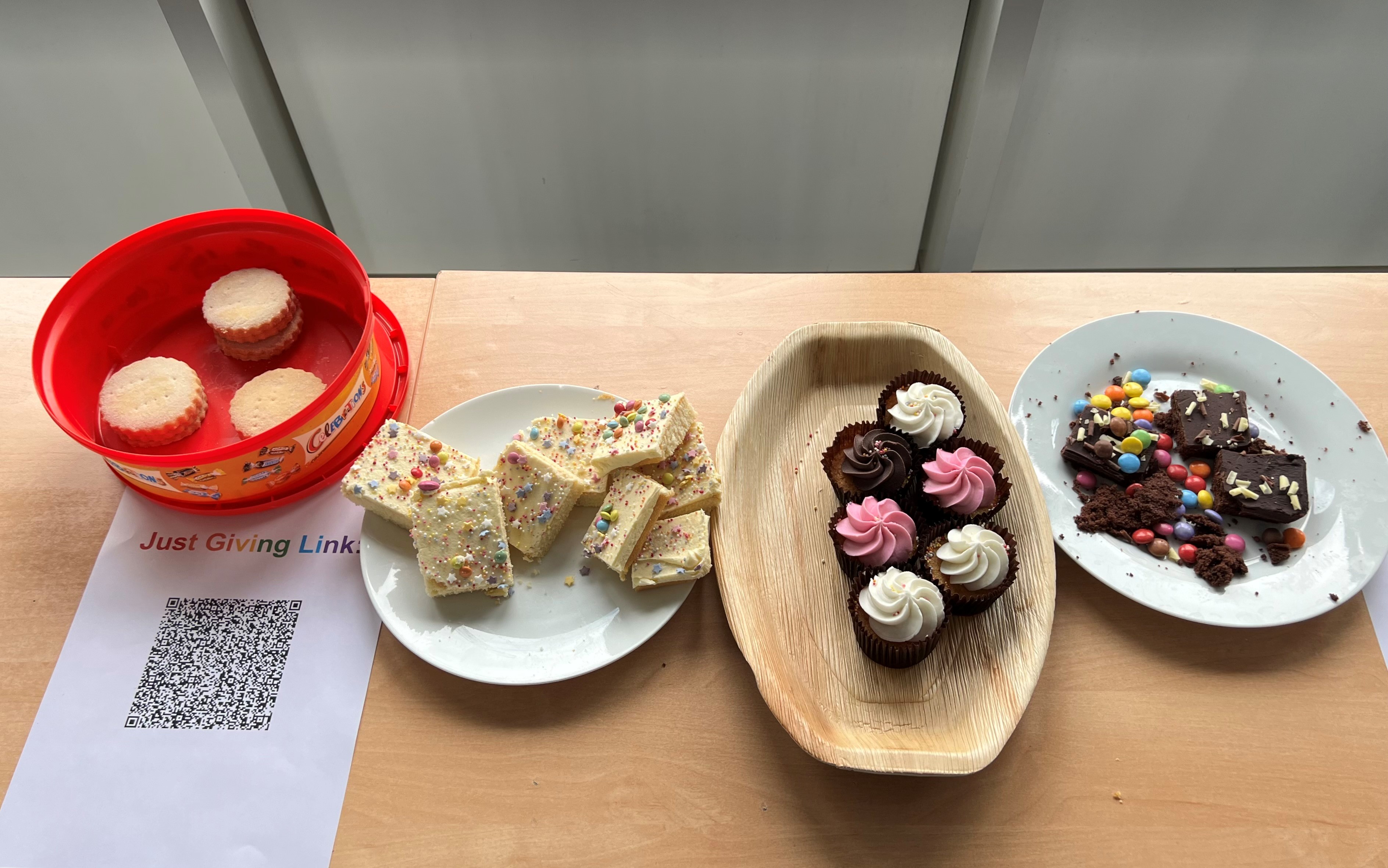 A selection of mouthwatering, colourful, rainbow baked treats. 